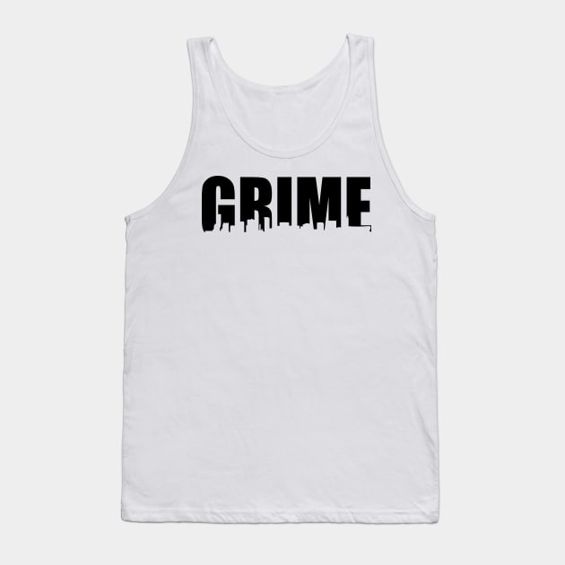 Grime Birmingham Skyline - BLACK Tank Top by ArtOfGrime